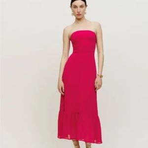 Reformation Arta dress in Rhubarb